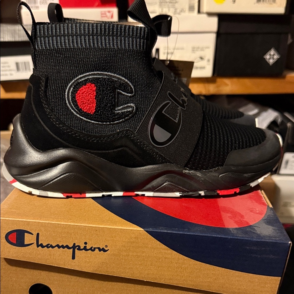 Kids Champions Rally Pro Black/Scarlet/Multi